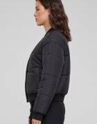 Urban Classics Бомбър яке с джобове встрани Черен