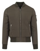 Urban Classics Едноцветно яке с цип Маслинено зелено