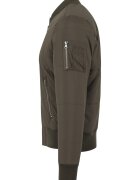 Urban Classics Едноцветно яке с цип Маслинено зелено