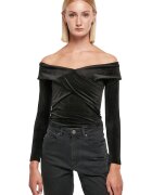 Urban Classics Кадифена блуза с голи рамене