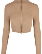 Urban Classics Къса жилетка с цип Бежов