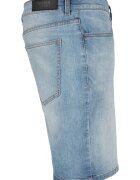 Urban Classics Къси дънки със средновисока талия Светлосин