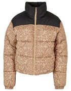 Urban Classics Късо зимно яке с висока яка Черен/Бежов