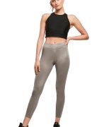 Urban Classics Клин над глезена с висока талия и бляскав ефект Сив