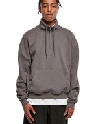 Urban Classics Памучен суитшърт с къс цип и джоб кенгуру
