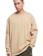 Urban Classics Памучна блуза с овално деколте Бежов