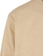 Urban Classics Памучна блуза с овално деколте Бежов