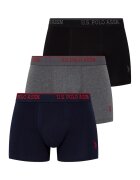 US Polo Assn Боксерки с лого - 3 чифта - Червен/Бял/Тъмносин