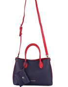 US Polo Assn Чанта за рамо от еко кожа с несесер - Червен/Тъмносин