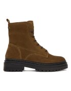 US Polo Assn Дамски боти - естествена кожа - цип - кафяви