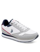US Polo Assn Детски кецове - модел NOBIK001C - сиви - бял текстил
