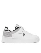 US Polo Assn Детски обувки US Pollo Assn - 303233655 - Текстил - Бели