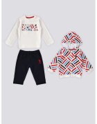 US Polo Assn Худи - блуза и панталон - Червен/Бял/Ултрамарин синьо