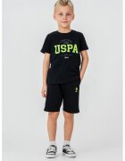 US Polo Assn Памучен спортен панталон с лого - Червен/Бял/Тъмносин