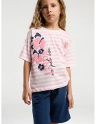 US Polo Assn Къс свободен спортен екип с връзка на талията - Бял/Светлорозов