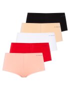 US Polo Assn Комплект бикини тип хипстър – 5 чифта - Бял/Черен/Бежов