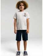 US Polo Assn Комплект с лого и фигурален принт - Мандарина/Мръснобял/Тъмносин