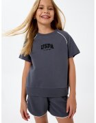 US Polo Assn Тениска с овално деколте и къс панталон - 2 части