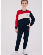 US Polo Assn Спортен екип с памук с бродирано лого - Червен/Бял/Тъмносин