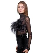 UVIA Мрежеста блуза с пера