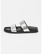 Vagabond Shoemakers Кожени чехли с метализирани каишки - Сребрист