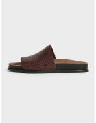 Vagabond Shoemakers Кожени чехли със сплетен ефект - Кафяв