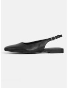 Vagabond Shoemakers Кожени пантофки Delia с квадратен връх и отворена пета - Черен