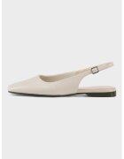 Vagabond Shoemakers Кожени пантофки Delia с квадратен връх и отворена пета - Мръснобял