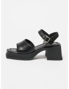 Vagabond Shoemakers Кожени сандали Hennie с масивен ток - Черен