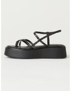 Vagabond Shoemakers Кожени сандали с кръстосани каишки - Черен