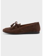 Vagabond Shoemakers Велурени мокасини Hillary с панделка - Земен