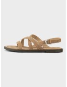 Vagabond Shoemakers Велурени сандали с каишки и тока - Бежов