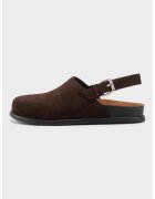 Vagabond Shoemakers Велурено сабо с отворена пета - Тъмнокафяв