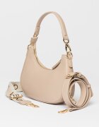 Valentino Bags Чанта Half-Moon Zero от еко кожа с отделяща се презрамка с лого Светло кафяво