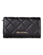Valentino Bags Капитониран портфейл от еко кожа Черен