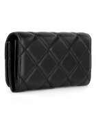 Valentino Bags Капитониран портфейл от еко кожа Черен