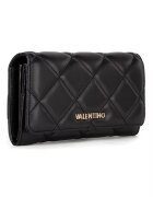 Valentino Bags Капитониран портфейл от еко кожа Черен