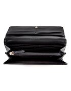 Valentino Bags Капитониран портфейл от еко кожа Черен