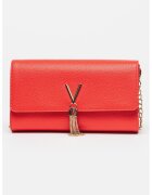 Valentino Bags Клъч Divina с презрамка с верижка - Червен