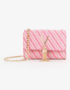 Valentino Bags Клъч Divina Summer с презрамка с верижка Бял/Фуксия