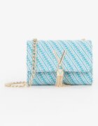 Valentino Bags Клъч Divina Summer с презрамка с верижка Бял/Тюркоаз