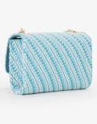 Valentino Bags Клъч Divina Summer с презрамка с верижка Бял/Тюркоаз