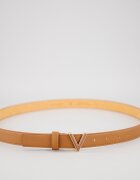 Valentino Bags Кожен колан с метална тока Канелено кафяво