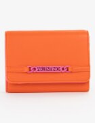 Valentino Bags Портфейл от еко кожа с тройно прегъване Оранжев/Фуксия
