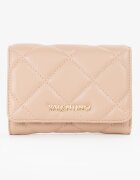 Valentino Bags Портфейл с лого и тройно прегъване Бежов