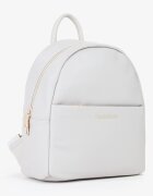 Valentino Bags Раница от еко кожа с релеф Светло сив
