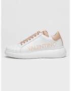 Valentino Кожени спортни обувки с лого - Мръснобял/Прашно розово