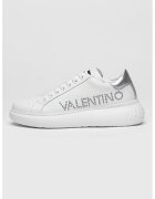 Valentino Кожени спортни обувки с лого от нитове - Бял/Сребрист