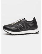 Valentino Кожени спортни обувки с мрежести зони - Черен/Тъмнозелен