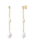 Valero Pearls Висящи обеци с 14К златно покритие